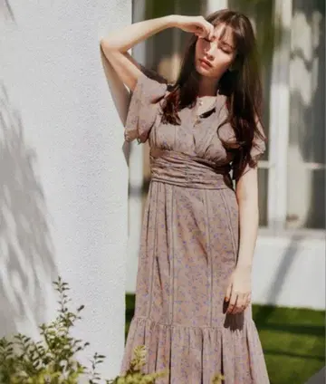 herlipto Muguet-printed Romantic Dress M