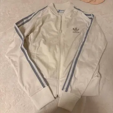 adidas 화이트 지퍼 후드티