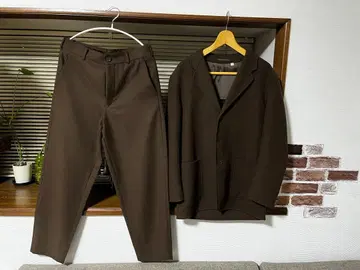 유니클로 u 울 블렌드 테일러드 자켓 셋업