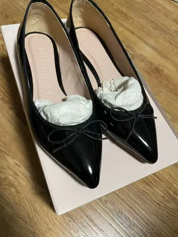 메종 드 리퍼 밸리 슈즈 에나멜 블랙 22.5cm