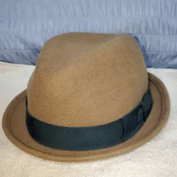 maxim 브라운 울 펠트 햇 그린 리본