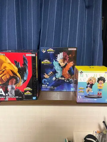 나의 히어로 아카데미아 피규어 세트 제일복권 A, C, D 3점 세트