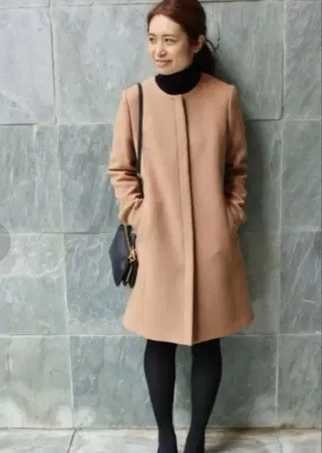 IENA 이에나 노카라 코트 베이지 카멜 36