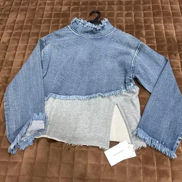 Ameri VINTAGE DENIM SWEAT DOCKING TOP