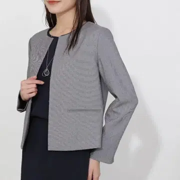 샤크 노카라 자켓 NATURAL BEAUTY BASIC