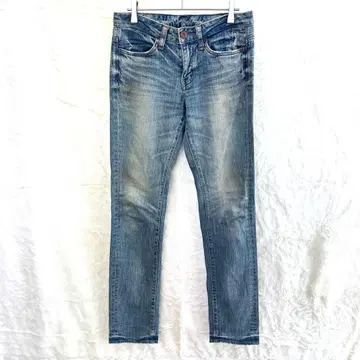 스트레이트 데님 워시 가공 남성용 블루