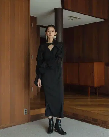 [ 정가: 22,000엔 ] knuthmarf 드레스 블랙 결혼식 S