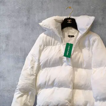 SHEIN EZwear 화이트 M 귀여운 집업 충전솜 화이트