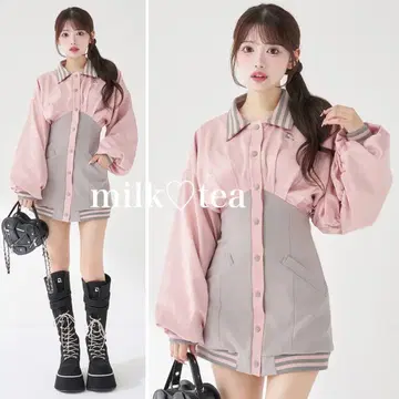 택 포함 새상품 다리치 돌먼 슬림 스카잔 미니 원피스 핑크 프리