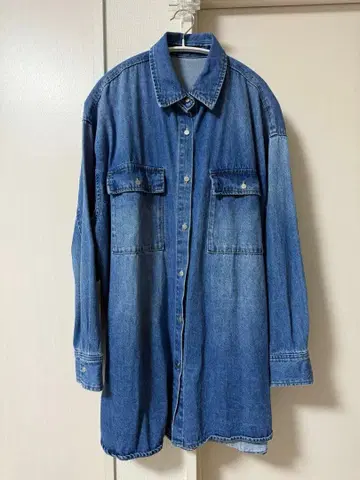 지나시스 모듬 데님 BIG 셔츠 자켓 인디고