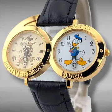 [ 희귀 새 배터리 새 벨트 ] 알바 도널드 덕 60주년 한정판 워치