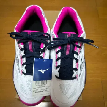 Mizuno 테니스화 여성용 화이트/핑크 옴니클레이용