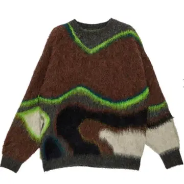 ameri BODY LINE ABORIGINE ART KNIT TOP