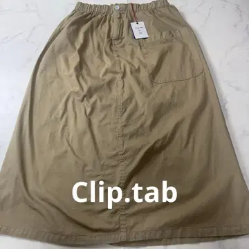 [ 미사용품 ] Clip.tab 베이지 플레어 스커트 사이즈 2