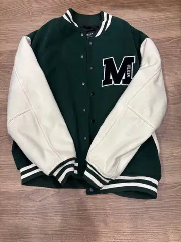 BEAMS 바시티 자켓 S 그린