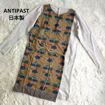 ANTIPAST  울 꽃무늬 일본제 원피스 브라운