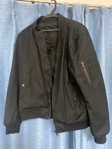 블랙 MA-1 플라이트 자켓 리버서블