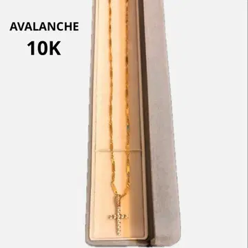 AVALANCHE 10k 크로스 목걸이 스톤 포함