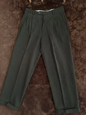 울 슬랙스 코듀로이 다크 그린 46