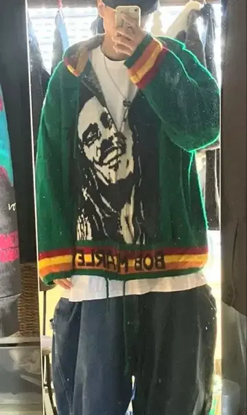 완판템! 밥 말리 니트 후드티 B-Boy