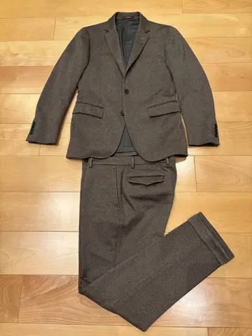 오리히카 브라운 수트 자켓 팬츠 세트
