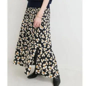IENA Deveaux 플라워 프린트 스커트 40 안감 부착