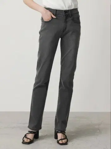 라스트 아줄바이마우지 라이트 데님 슬림 스트레이트 L 라이트 블랙