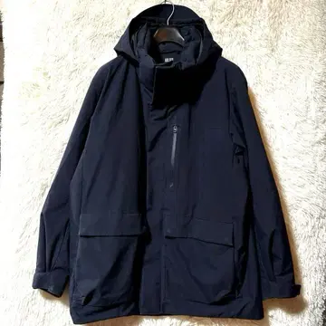 유니클로 UNIQLO 하이브리드 다운 후드티 XL 네이비
