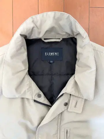 ELEMENT 후드 부착 다운 자켓 L 베이지 레나운