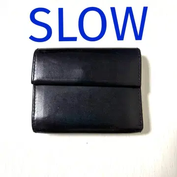 SLOW 슬로우 가죽 접이식 지갑 블랙