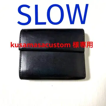 SLOW 슬로우 가죽 접이식 지갑 블랙