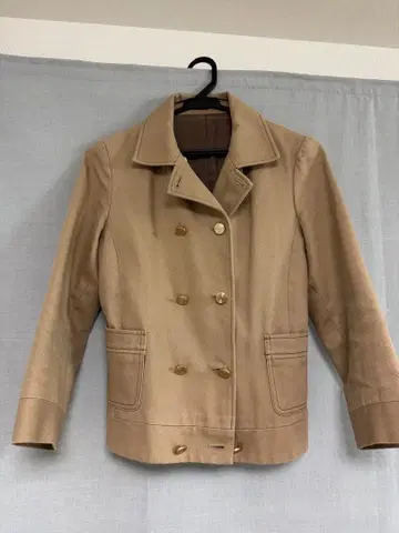 드레 스테리아 베이지 더블 브레스트 자켓