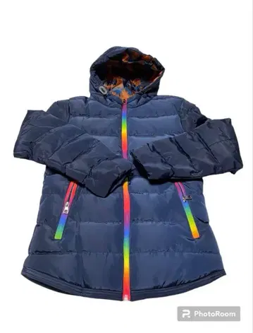 다운 자켓 남성용 방한 충전솜 아우터 카모플라쥬 레인보우 다운 코트