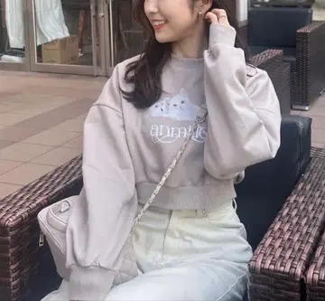 택 포함 새상품 안미르 냥냥 숏 맨투맨