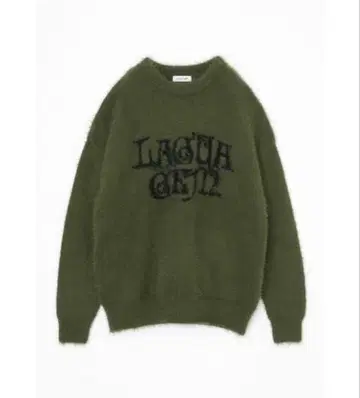 LAGUAGEM SWIRL LOGO SHAGGY 니트 러그아젬