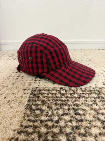 PNB NATION 빨검 체크 캡