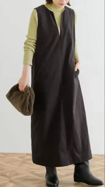 택 포함 새상품* 코듀로이 점퍼 원피스