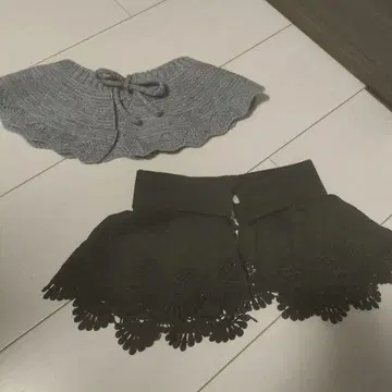 그레이와 블랙의 탈부착 카라 세트