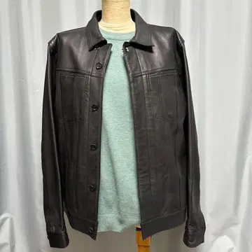 다크 브라운 라무 가죽 자켓