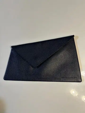 남성용 가죽 클러치백 네이비