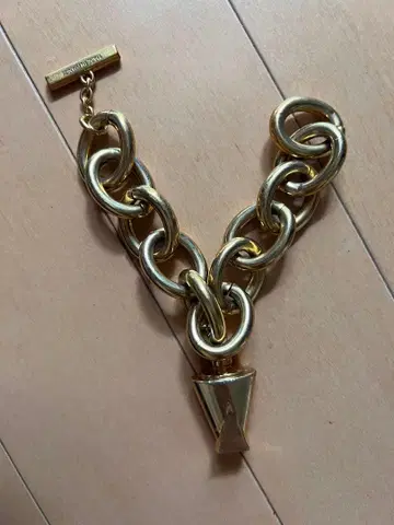 GUERLAIN 겔랑 레어 빈티지 초와이드 팔찌 골드