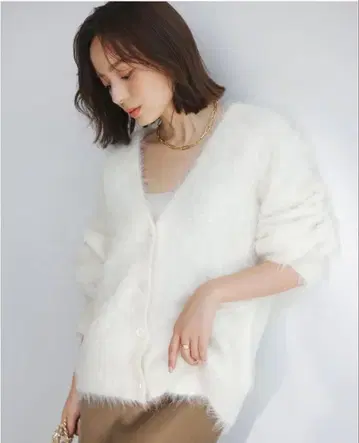 anuans 쓰리 알파카 니트 가디건 새상품급