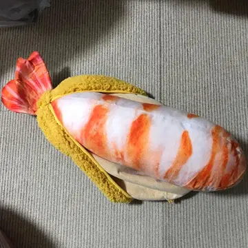 내용물이 나오는 새우 플라이 봉제 인형 약 60cm