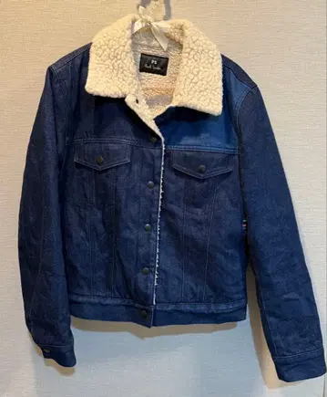 폴스미스 블로킹 데님 보아 자켓 네이비 계열