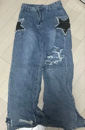 Y2K 리메이크 데미지 팬츠