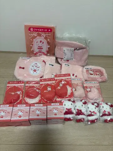 캐릭터 굿즈 세트 핑크 빨간색