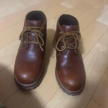 브라운 가죽 워크 부츠