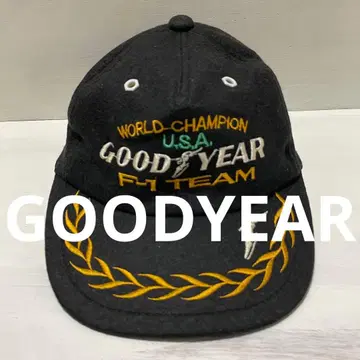 레어 빈티지 GOODYEAR 펠트지 트래커 캡 자수