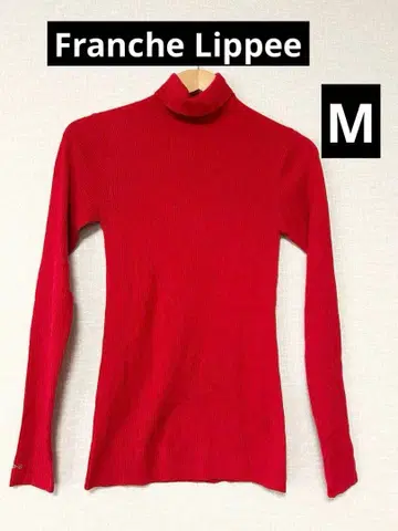미사용 새상품 Franche Lippee 프랑슈리페 터틀 리브 니트 M
