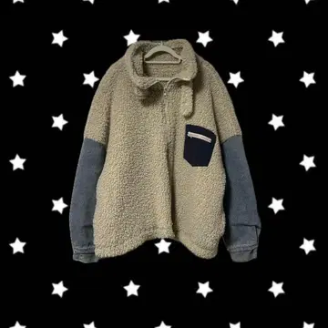 플리스 자켓 베이지 그레이